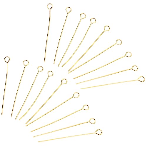 jojofuny 4 Sätze Augenstifte Schmuck Herstellung Ohrringteile Halskettennadel Selber Machen Halskette Diy Stift Diy -stifte Armbänder Diy Stift Diy-pin Rostfreier Stahl Golden 100 Stück * 4 von jojofuny