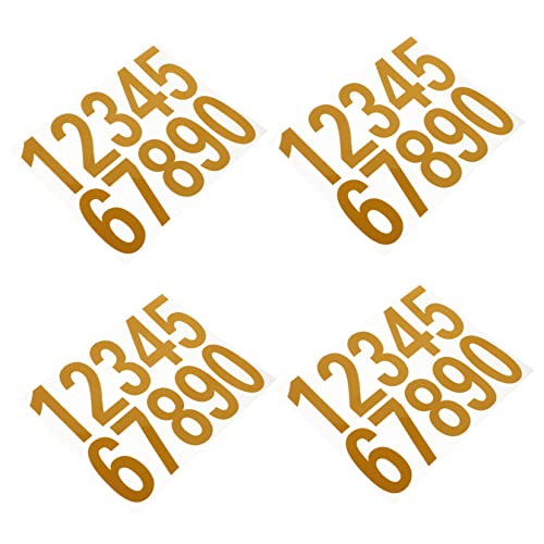 jojofuny 4 Sätze Digitale Reflektierende Aufkleber Nummeriert Außen Hausnummer Farbig Mailbox -aufkleber Name Für Nummernaufkleber Zahlen Aufkleber Adressaufkleber Das Haustier Gelb von jojofuny