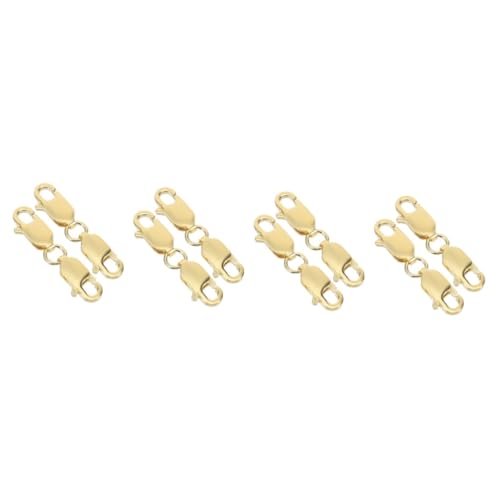 jojofuny 4 Sätze Doppel Lobster Clips Für Schmuckherstellung Multifunktionale Verbindungselemente Für Diy Armbänder Und Leicht Zu Installieren Und Langlebig 2 Stücke * 4 von jojofuny