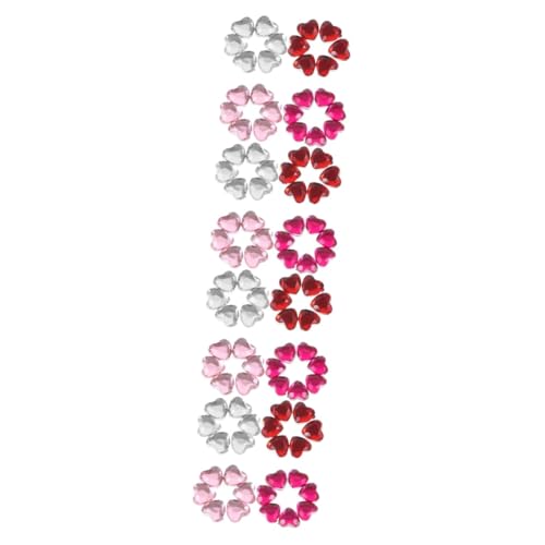 jojofuny 4 Sätze Edelsteine ​​zum Basteln Blau Herz-strasssteine ​​mit Flacher Rückseite Wohnung Farbig Reiz Bastelset Flatback-anhänger Valentinstagshandwerk Strass-kit Acryl 400 Stück * 4 von jojofuny