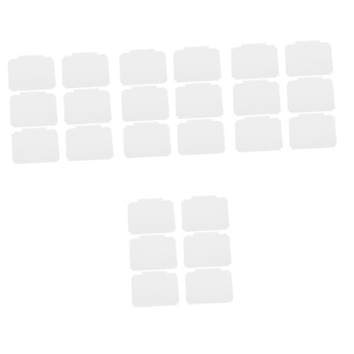 jojofuny 4 Sätze Etikettenhalter Korbclips Für Etiketten Weiß Pantry Basket Clip -etikett Weiß Etikettenclips Für Körbe Lagerbehälter Clip Für Korbetiketten Pvc 8 Stück * 4 von jojofuny