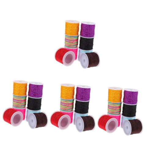 jojofuny 4 Sätze Geflochtenes Seil Armband Schnur Armbandherstellung Diy Häkelgarn Dicker Faden Zum Häkeln Makramee-schnur Faden Zum Stricken Occhi-faden Diy Bastelseil Nylon 8 Rollen * 4 von jojofuny