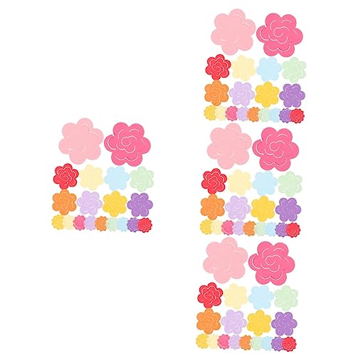 jojofuny 4 Sätze Gequillte Papierrosen Blumen- Quilling Farben Farbig Pastell Bunter Papierstreifen Faltbares Origami-papier Selber von jojofuny