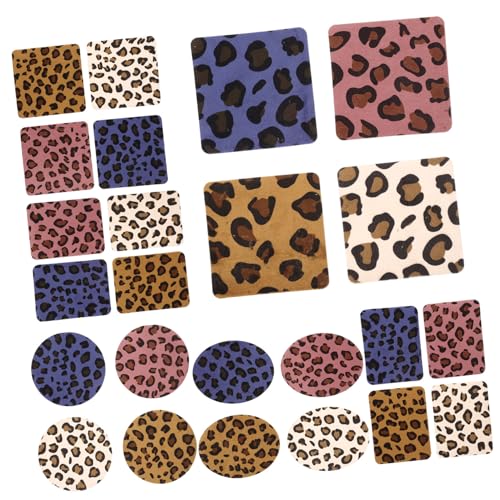 jojofuny 4 Sätze Leopard Print Patches Austauschbare Aufnäher Für Kleidung Hüte Und Taschen Langlebige Und Dekorative Flicken Für Diy Nähprojekte 24 Stück * 4 von jojofuny