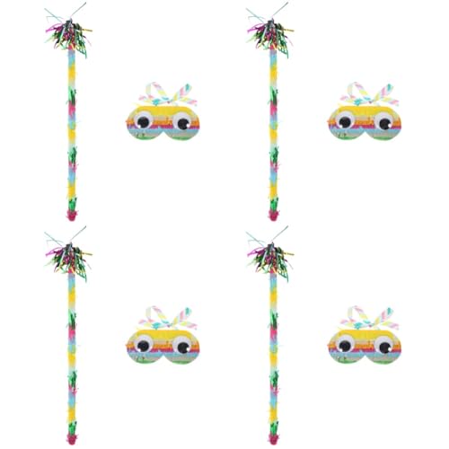 jojofuny 4 Sätze Piñata Pinata-buster-stick Pinata-spielzeug Partyzubehör Für Die Dusche Dekoration Im Mexikanischen Stil Pinata-fledermaus Und Papier Junge Stock Kind von jojofuny