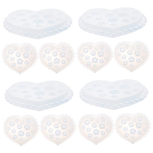jojofuny 4 Sätze Rosenschimmel Silikonform Für Rosenanhänger Diy Schmuck Silikonform Herstellung Diy-form Für Halskettenanhänger Silikonformen Für Epoxidharz Harzform Kieselgel 3 Stück * 4 von jojofuny