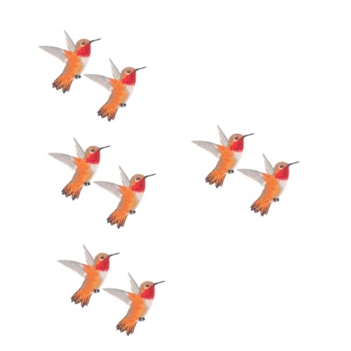jojofuny 4 Sätze Stoffmontage Dekoration Vogel Patch Kolibris Aufnäher Für Jacken Damen Geformt Stickflicken Aufbügeln Stickereien Zum Aufbügeln Polyesterfaden 2 Stück * 4 von jojofuny