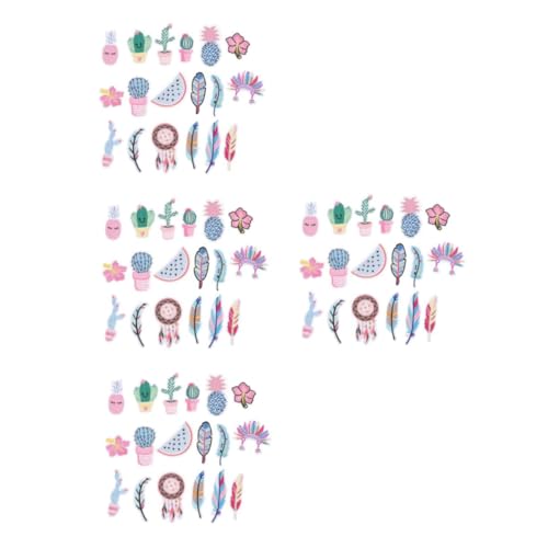 jojofuny 4 Sätze Teiliges Gestickte Aufnäher Für Kleidung Jeans Taschen Und Hüte Diy Reparatur Patches Für Verstecken Von Löchern Dekoration Von Textilien 18 Stücke * 4 von jojofuny