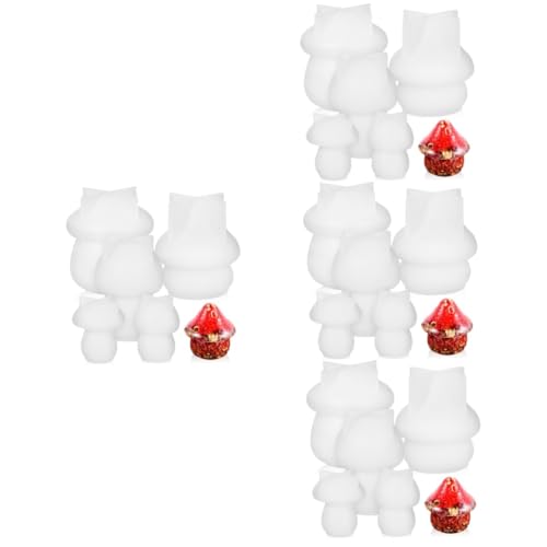 jojofuny 4 Sätze Teiliges Silikonformen Für Diy Mushroom Behälter Robuste Gießform Für Bastelprojekte Langlebig Leicht Und Einfach Der Anwendung Für Aufbewahrungslösungen 5 Stück * 4 von jojofuny