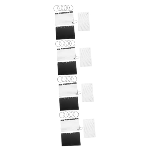 jojofuny 4 Sets Karteikarten Lesezeichen Karteikarten Blanko Farbige Binder Punch Note Study Flash Mehrfarbige Löcher Englische Wortkarten Multifunktions Speicherkarten Wörter von jojofuny