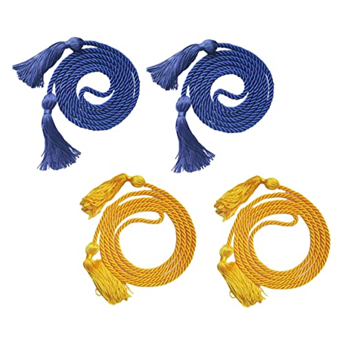 jojofuny 4 Stück Bachelor -Kleidung Quaste Abschlusshüte Grad Abschlusskappendekorationen Party für Blau Junggesellenhut Quasten Abschlusskappe Quasten Polyester Blue von jojofuny