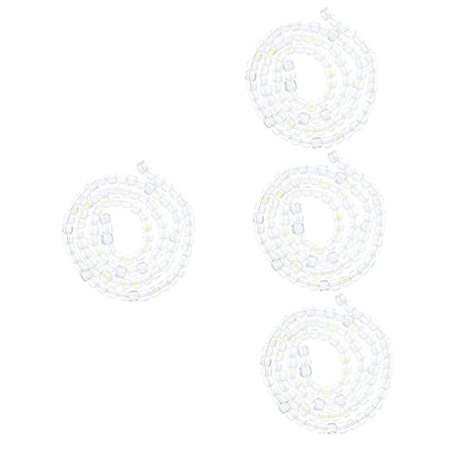 jojofuny 4 Stück Diy Spacer Glasperlen Quadratische Elektroplattierte Glasperlen für Schmuckherstellung für Armbänder und Bastelprojekte Diy Craft Supplies von jojofuny