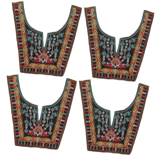 jojofuny 4 Stück Flicken Für Kleidung Dekoration Praktische Mantelflicken Flicken Für Jacken Kleidung Accessoire Stickereiflecken Patches Nähen Hutflicken Selber Machen Kleiderflicken Stoff von jojofuny