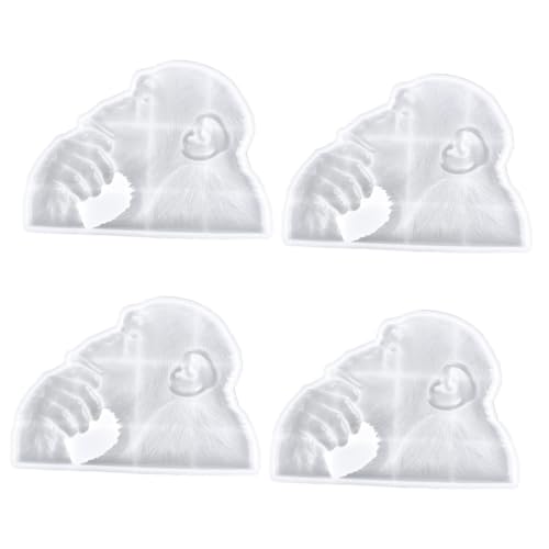 jojofuny 4 Stück Gorilla Silikonform für DIY Bastelprojekte Flexible Rutschfeste Gießform Langlebigem Silikon für Dekorationen und jojofuny 4 Stück Gorilla Silikonform für DIY Bastelprojekte Flexible Rutschfeste Gießform Langlebigem Silikon für Dekorationen und von jojofuny