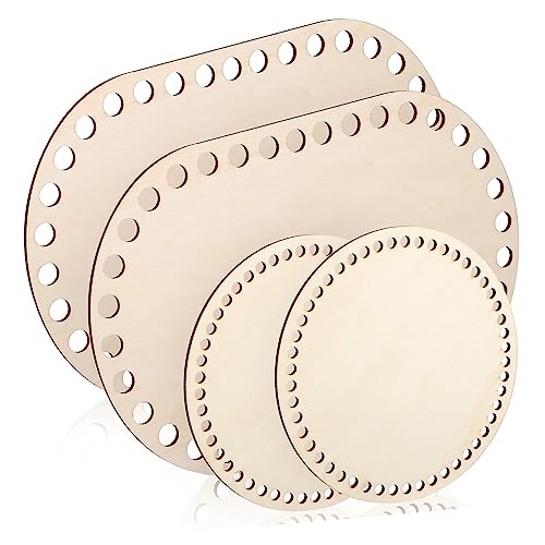 jojofuny 4 Stück Holz Korbböden Oval Rund Natürliche Holzunterlagen für Häkelkörbe Oval Rund Diy Bastelbedarf und Vielseitig jojofuny 4 Stück Holz Korbböden Oval Rund Natürliche Holzunterlagen für Häkelkörbe Oval Rund Diy Bastelbedarf und Vielseitig von jojofuny