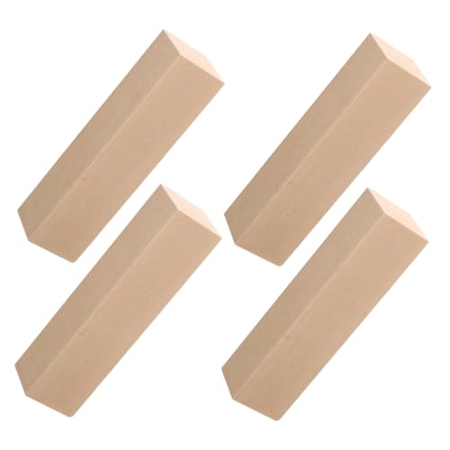 jojofuny 4 Stück Lindenholz Schnitzblöcke Unbehandelte Holzwürfel für DIY Holzschnitzen Kunsthandwerk Bastelprojekte von jojofuny