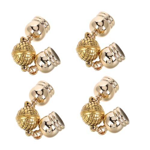 jojofuny 4 Stück Magnetverschlüsse Schmuck Zubehör Schmuck Magnetschließe Magnetischer Halskettenschloss magnetische armbandverschlüsse Halskette Verlängerung Magnetverschluss Metall Golden von jojofuny