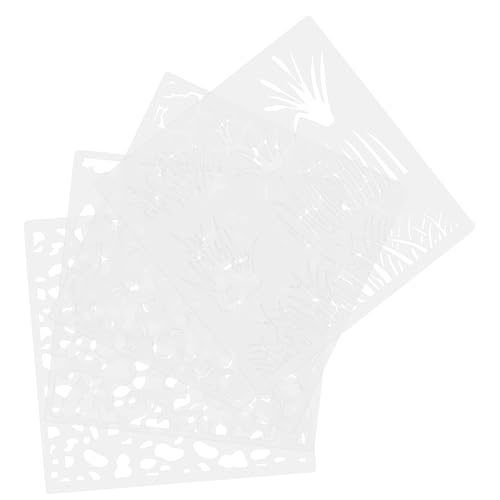 jojofuny 4 Stück Mal Sprühschablonen Wandzeichnungsvorlagen Schablonen Für Das Handwerk Wiederverwendbare Malschablonen Kunstschablonen Bastelschablonen Malformen Schablonen Zum von jojofuny