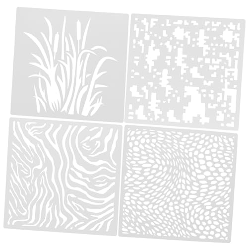 jojofuny 4 Stück Malschablonen Sammelalbum Schablonen Zum Malen Schablonensprühfarbe Malvorlagen Multifunktionsschablonen Multifunktions-zeichenschablonen Das Haustier Weiß von jojofuny