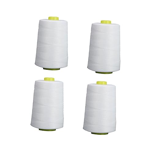 jojofuny 4 Stück Polyester Nähgarn für Nähmaschine und Handnäharbeiten Langlebig und für Taschen Dekoration und Diy Projekte Weiß jojofuny 4 Stück Polyester Nähgarn für Nähmaschine und Handnäharbeiten Langlebig und für Taschen Dekoration und Diy Projekte Weiß von jojofuny