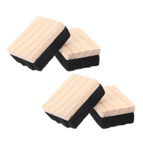jojofuny 4 Stück Radiergummi Whiteboard-Radierer Tafeln Und Mini Whiteboard Eraser Kreideradierer für Tafel weiße Boards für Studenten Whiteboards für Schüler Expo-Trockenradierer hölzern von jojofuny