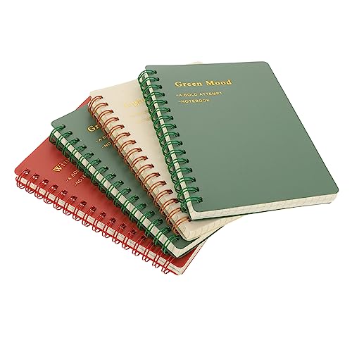 jojofuny 4 Stück Retro Hardcover Notizbücher mit Spiralbindung Tragbare Schreibblöcke für Studenten und Büro Notizhefte mit Weißem Papier für Wochenplaner und To Do Listen jojofuny 4 Stück Retro Hardcover Notizbücher mit Spiralbindung Tragbare Schreibblöcke für Studenten und Büro Notizhefte mit Weißem Papier für Wochenplaner und To Do Listen von jojofuny