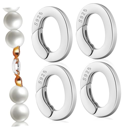 jojofuny 4 Stück Schmuckschnallen Kettenverschluss Kleiner Verstärker Kürzbar Dünn Oval Verschluss Halskette Karabinerhaken Anhängerverschluss Schmuck Karabiner Armbandclips jojofuny 4 Stück Schmuckschnallen Kettenverschluss Kleiner Verstärker Kürzbar Dünn Oval Verschluss Halskette Karabinerhaken Anhängerverschluss Schmuck Karabiner Armbandclips von jojofuny