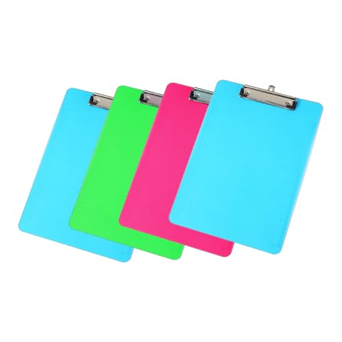 jojofuny 4 Stück Schreibtafeln Praktische Clipboards für Büro Schule und Zuhause Leichte und Dokumentenorganizer aus Effiziente Papierablage und Schreibunterstützung von jojofuny