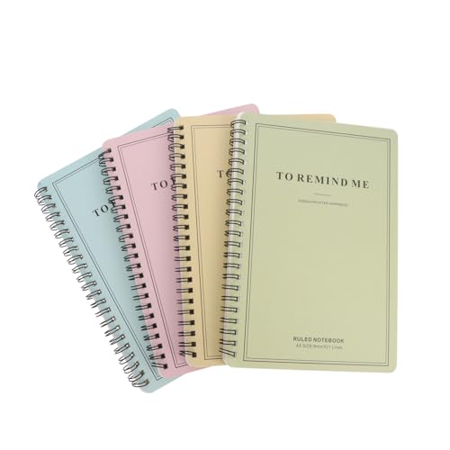 jojofuny 4 Stück Spiralnotizbücher Dickes Praktische Stilvolle Terminkalender Pastellfarben Vielseitige Reise und Alltagstagebücher für Schule Büro Studium jojofuny 4 Stück Spiralnotizbücher Dickes Praktische Stilvolle Terminkalender Pastellfarben Vielseitige Reise und Alltagstagebücher für Schule Büro Studium von jojofuny