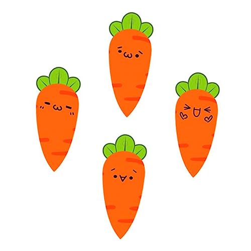 jojofuny 4 Stück Teiliges Carrot Notizblöcke Tragbare Leere Notizhefte für Planung Organisation und Notizen für Schüler Lehrer und Büroangestellte von jojofuny