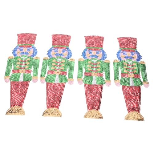 jojofuny 4 Stück Teiliges Große Bestickte Nutcracker Soldaten Patches zum Aufnähen Hochwertige Applikationen für Jacken und DIY Kleidung Detailreiche Kleidungsmotive als Kleidung jojofuny 4 Stück Teiliges Große Bestickte Nutcracker Soldaten Patches zum Aufnähen Hochwertige Applikationen für Jacken und DIY Kleidung Detailreiche Kleidungsmotive als Kleidung von jojofuny