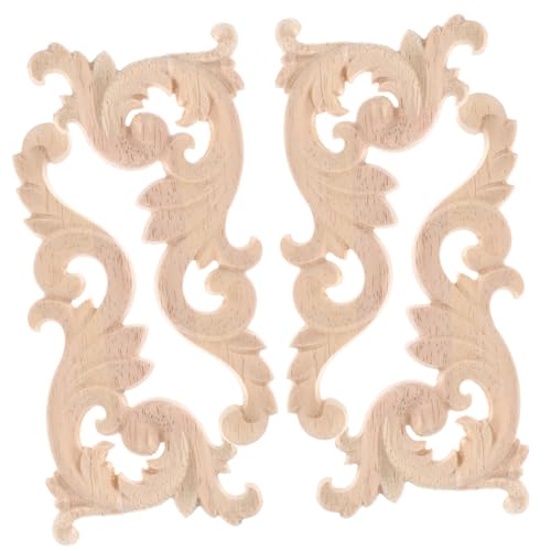 jojofuny 4 Stück Teiliges Holzapplikationen Geschnitzte DIY Holzornamente Unbemalt Vielseitig für Möbel Tür Wandschmuck Vintage Stil Leichte Holzdeko für Innenräume jojofuny 4 Stück Teiliges Holzapplikationen Geschnitzte DIY Holzornamente Unbemalt Vielseitig für Möbel Tür Wandschmuck Vintage Stil Leichte Holzdeko für Innenräume von jojofuny