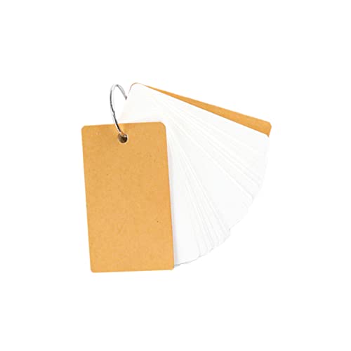 jojofuny 4 Stück Teiliges Kleines Längliches Ring Notizbuch aus Kraftpapier Tragbares Blanko Memo Pad mit Weißem Innenpapier für Reise Schule Büro und Kreatives Schreiben von jojofuny