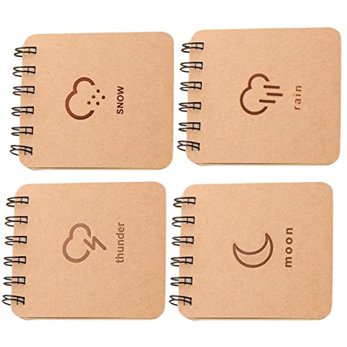 jojofuny 4 Stück Teiliges Kleines Notizbuch Tragbares Memo Pad für Büro und Reisen Hochwertiges Kompaktes Design für Notizen und Wichtige Erinnerungen von jojofuny