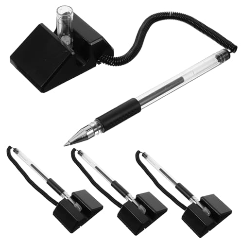 jojofuny 4 Stück Teiliges Schwarzer Kugelschreiber mit Vertikalem Tischhalter Multifunktionaler Signierstift für Hotel Büro Bank Bankett Rutschfest Praktische Schreibtischbefestigung jojofuny 4 Stück Teiliges Schwarzer Kugelschreiber mit Vertikalem Tischhalter Multifunktionaler Signierstift für Hotel Büro Bank Bankett Rutschfest Praktische Schreibtischbefestigung von jojofuny
