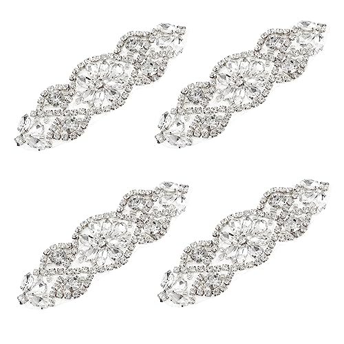 jojofuny 4 Stück Teiliges Strass Applikation für Hochzeitsgürtel Handgefertigte Selbstklebende Rhinestone Patches für Brautkleider und Diy Dekorationen Glänzend und Elegant jojofuny 4 Stück Teiliges Strass Applikation für Hochzeitsgürtel Handgefertigte Selbstklebende Rhinestone Patches für Brautkleider und Diy Dekorationen Glänzend und Elegant von jojofuny