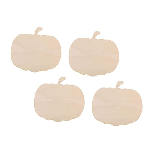 jojofuny 4 Stück Unfertige Holzscheiben Kürbisform Diy Graffiti Holzplatten für Halloween Bastelprojekte Sicher für Bemalen und Dekorieren von jojofuny