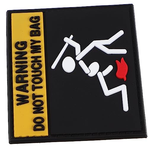 jojofuny 4 Stück Warn Patch für Kleidung und Rucksäcke Gestickter Aufnäher mit Kreativem Design für Diy Projekte und Persönliche von jojofuny