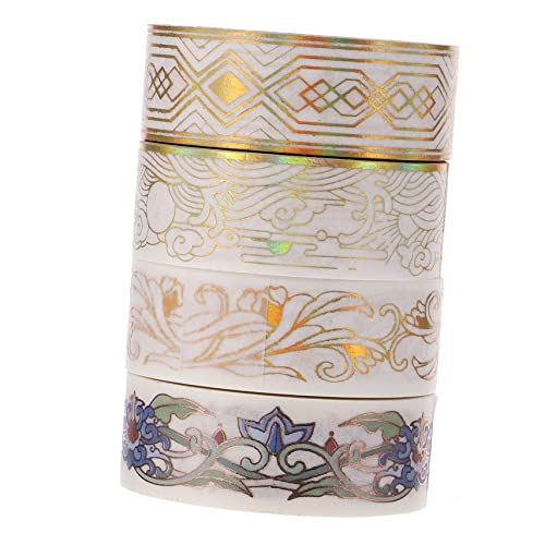 jojofuny 4 Stück Washi-tape Sammelalbum Scrapbooking Supply Wickelband Kunstband Aufkleber Junk-journal-zubehör Scrapbooking Mit Doppelseitigem Klebeband Scrapbook-washi-sticker Papier jojofuny 4 Stück Washi-tape Sammelalbum Scrapbooking Supply Wickelband Kunstband Aufkleber Junk-journal-zubehör Scrapbooking Mit Doppelseitigem Klebeband Scrapbook-washi-sticker Papier von jojofuny