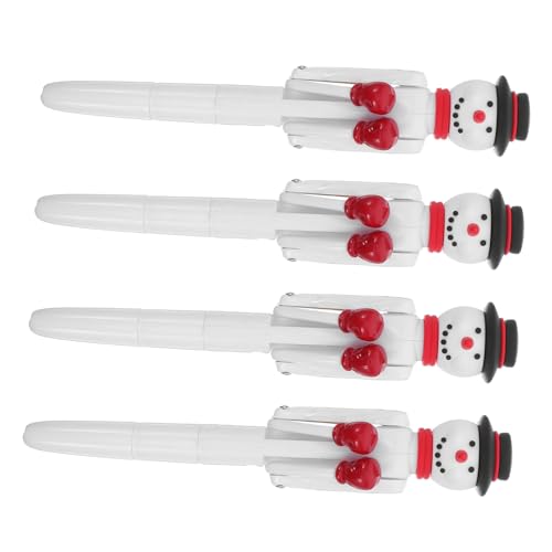jojofuny 4 Stück Weihnachts-schreibstifte mit Lustigen Box-arm-schneemännern Interaktive Kugelschreiber mit Gel-tinte Praktische für Weihnachtsfeiern und Partygeschenke von jojofuny