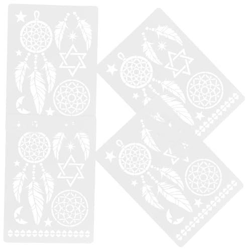 jojofuny 4 Stück Wiederverwendbare Mandala Malerschablonen Teiliges aus Pet Glatte Oberfläche Leicht zu Reinigen Langlebig für Wand Boden und DIY Fliesenmalerei für Kreative Wandgestaltung jojofuny 4 Stück Wiederverwendbare Mandala Malerschablonen Teiliges aus Pet Glatte Oberfläche Leicht zu Reinigen Langlebig für Wand Boden und DIY Fliesenmalerei für Kreative Wandgestaltung von jojofuny