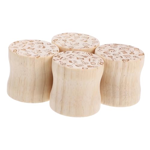 jojofuny 4 Stück quilter klöppel nähen zubehör holzwerkzeug Näharbeiten Zubehör Quilten Werkzeug Schneiderhandwerkzeug Quiltvorräte Nähklöppel Klöppel Klöppel-Nähwerkzeug Beige von jojofuny