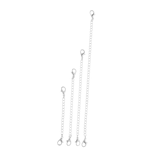 jojofuny 4 Stücke Verlängerungskette mit Karabiner für Diy Schmuckherstellung Halskette und Armband Extender Set von jojofuny
