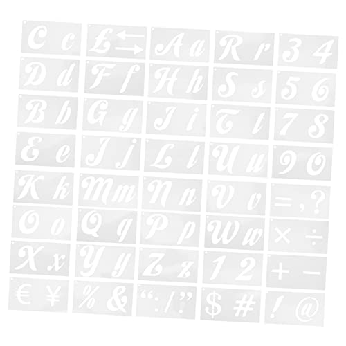 jojofuny 40 Blatt Alphabetschablonen Buchstaben und Zahlenschablonen Pet für Kreative Diy Projekte für Karten Bürodekoration und Mehr Wiederverwendbar und Langlebig von jojofuny