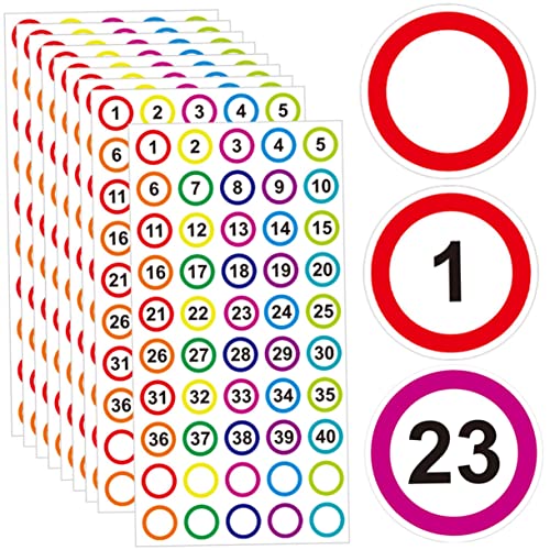 jojofuny 40 Blatt Selbstklebende Nummernaufkleber Bunten Farben zur Einfachen Organisation und Beschriftung für Zuhause Büro und Schule jojofuny 40 Blatt Selbstklebende Nummernaufkleber Bunten Farben zur Einfachen Organisation und Beschriftung für Zuhause Büro und Schule von jojofuny