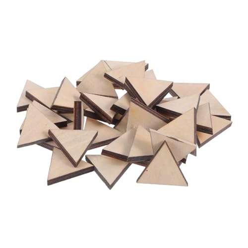 jojofuny 40 Stück DIY Bastelausschnitte Holz Bastelmaterial Holzfliesen für Bastelprojekte Dekorative Holzformen Holz für Kunsthandwerk Holzverzierungen für das Handwerk DIY-Projekte Beige von jojofuny