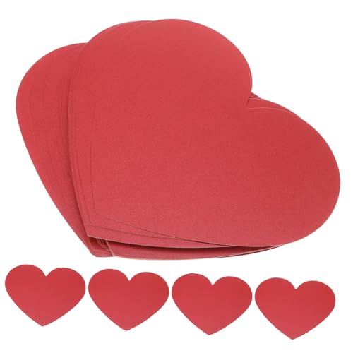 jojofuny 40 Stück Herzförmige Valentinstagskarten Kreative DIY Grußkarten für Liebende Rot für Dekoration und Persönliche Nachrichten von jojofuny