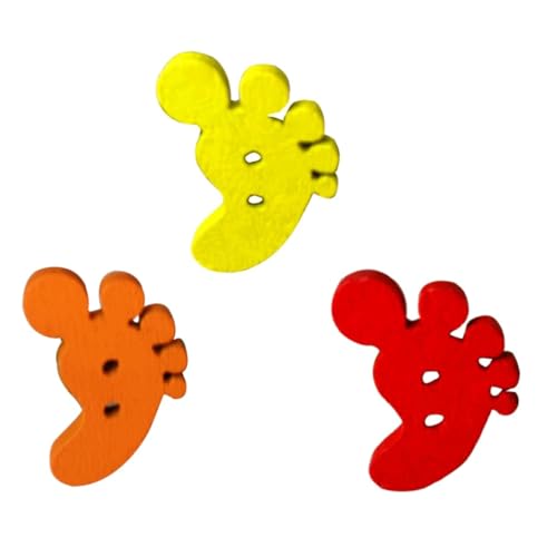 jojofuny 40 Stück Holzknöpfe Cartoon-Schaltflächen Holzhandwerksknopf Hölzern Zufällige Farbe von jojofuny