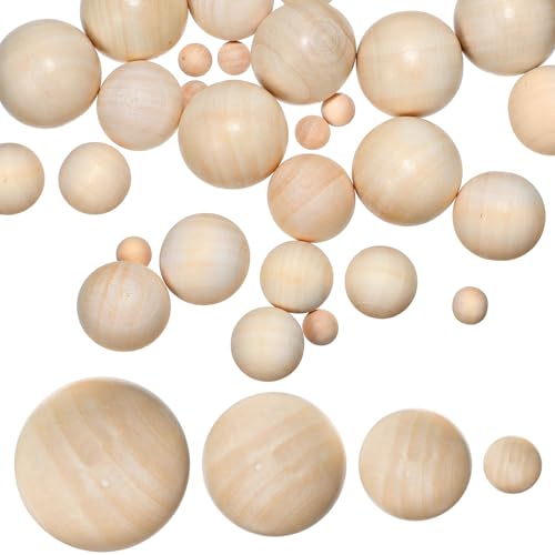 jojofuny 40 Stück Holzkugelzubehör Runden Ball Runde Perlen Jumbo Kugeln Material Große Perlen Handwerk Basteln Rundes Scheibenornament Formen Bastelperlen Aus Holz Runde Kugel Hölzern jojofuny 40 Stück Holzkugelzubehör Runden Ball Runde Perlen Jumbo Kugeln Material Große Perlen Handwerk Basteln Rundes Scheibenornament Formen Bastelperlen Aus Holz Runde Kugel Hölzern von jojofuny