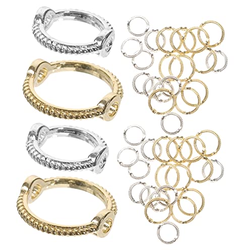 jojofuny 40 Stück Teiliges Beading Frame aus Kupfer Runde Doppellochige Perlenrahmen Vielseitige Schmuckverbinder für Armbänder Halsketten Ohrringe DIY Bastelperlen Zubehör von jojofuny